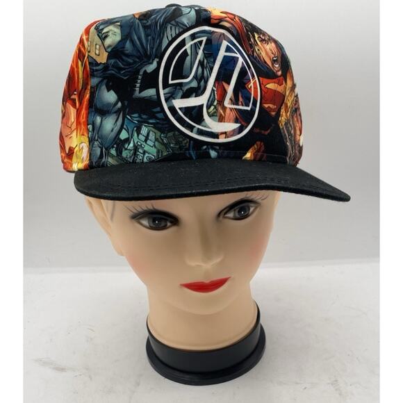 Justice League Batman Superman Flash Wonder Women Snapback Cap YOUTH Size 11/16 - Picture 1 of 9